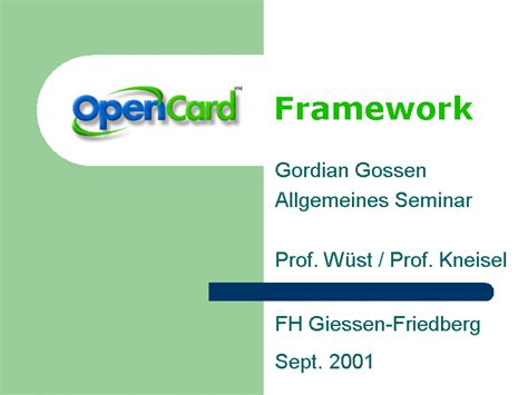 OpenCard Framework 